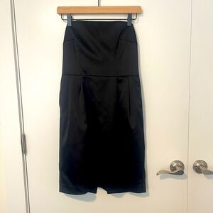 Express Design Studio Minimalist Black Strapless Tube Mini Dress